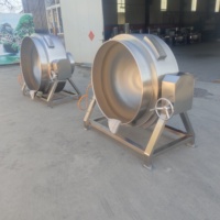 Nieuwe fruitjam maakmachine, stoomgekoelde ketel, gas/elektrische verwarming, 304 roestvrij staal, automatische mixer met hoge veiligheidsniveaus