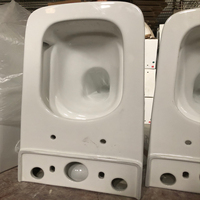 WC à deux pièces à chasse directe, WC intelligent en céramique à double chasse, WC sans bride à chasse Tornado, pour salle de bain moderne à domicile