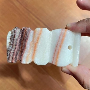 Wholesale Natural <strong>Jade</strong> Polished Pork <strong>Stone</strong> Caving with Hole Marble Meat Crystal Craft for Decoration &amp; Gift - Product Image 2