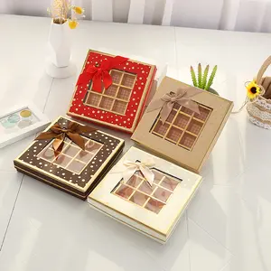 사용자 정의 로고 럭셔리 디자인 초콜릿 종이 상자 선물 달콤한 사탕 날짜 초콜릿 상자 칸막이 포장