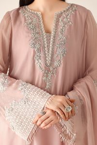 Costume shalwar kameez pakistanais moderne pour femmes, vêtements ethniques, dentelle en cristal, broderie à la main, longueur au sol - Product Image 2