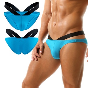 Nuovi Slip da <span class=keywords><strong>Uomo</strong></span> Sexy Standard con Doppio Strato e <span class=keywords><strong>Scollo</strong></span> a V, Bikini a Vita Bassa in Modal Sottile, Lavorati a <span class=keywords><strong>Maglia</strong></span>, Vendita all'Ingrosso - Product Image 1