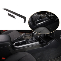 Accessoires intérieurs de voiture de luxe en fibre de carbone souple noire, kits d'autocollants décoratifs pour Tacoma 2016-2020