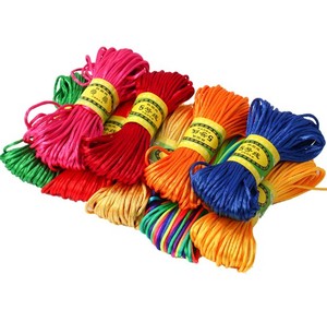 2.5mm <span class=keywords><strong>cordon</strong></span> en nylon ciré fait à la main fil arc-en-ciel matériel pour Bracelets personnalisables sacs vêtements chaussures Textiles de maison - Product Image 1