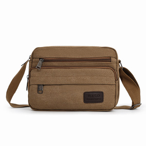 Fashion Outdoor Wholesale Custom Logo Durable <b>Large</b> Capacity Waterproof Men's Fashion <b>Canvas</b> Crossbody Messenger <b>Bag</b> - Product Image 3