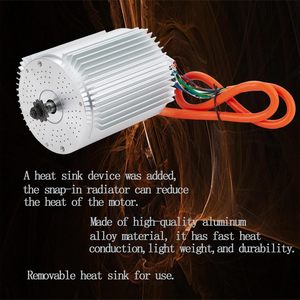 มอเตอร์ไฟฟ้ากระแสตรง 72V 3000W แบบไร้แปรงถ่าน ไม่มีเกียร์ พร้อมคอนโทรลเลอร์ คันเร่งแบบหมุนครึ่งวง สำหรับรถโกคาร์ท แบบตั้งโปรแกรมได้ - Product Image 2