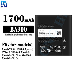 แบตเตอรี่โทรศัพท์มือถือ LT29i ST26 C2104 C2105 AB-0500 BA900 ของแท้สำหรับ Sony <span class=keywords><strong>Xperia</strong></span> TX <span class=keywords><strong>J</strong></span> L - Product Image 2