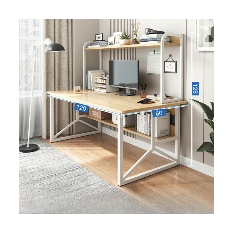 Neues Design modern günstig hölzernes 2-stufiges Regal Computertisch für Heim- bzw. Büromöbel