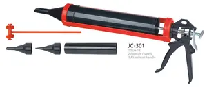 Code: JC-204 Silicone Sealant Gun Powder Coated Steel Aluminum Handle Caulking Gun