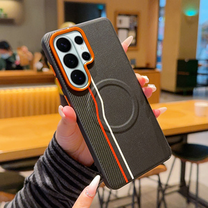 Custodia Magnetica Personalizzata in Pelle PU Bicolore con Blocco Colore per <span class=keywords><strong>Samsung</strong></span> S26 S24 S25 Ultra, <span class=keywords><strong>Cover</strong></span> Antiurto con Ricarica Wireless - Product Image 3