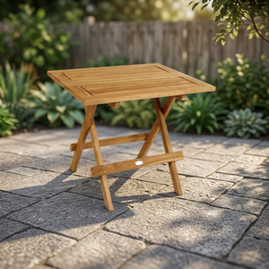 Outdoor Durable Modern Rectangle Solid Teak Waterproof Eco-Friendly Folding Dining Side <b>Table</b> Wooden Garden Patio End <b>Table</b> - Product Image 2
