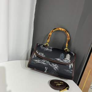 2025批发竹柄中式复古图案女包优雅女性潮流钱包包包奢华女包 - Product Image 3