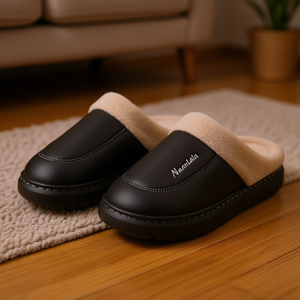 Chaussons d'intérieur Texlina pour hommes, lot de 12 paires, semelle intermédiaire en EVA, doublure en fausse fourrure, hiver, bout fermé, style uni - Product Image 2