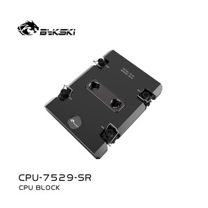 Bloc d'eau liquide pour processeur <span class=keywords><strong>Bykski</strong></span> CPU-7529-SR Intel LGA7529 sans ventilateur pour serveurs, stations de travail, refroidissement liquide IA - Product Image 1