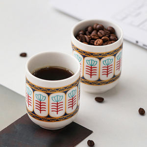 Alta calidad árabe 180nl Fancy Espresso Golden Elegance árabe Oriente Medio hogar uso diario cerámica <span class=keywords><strong>Kawa</strong></span> Cawa taza de café - Product Image 6