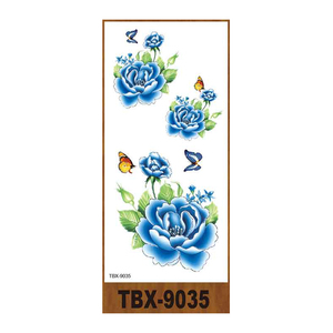 Venta al por mayor flor de verano <span class=keywords><strong>flores</strong></span> temporales a prueba de agua tatuajes falsos pegatinas colorido arte corporal tatuajes temporales para mujeres niñas - Product Image 5