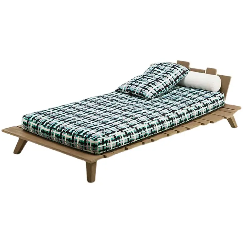 Уличная кровать из массива дерева, откидная кровать, вилла, двор, сад, уличное антисептическое деревянное кресло для отдыха, гостиничный бассейн, Пляжная кровать