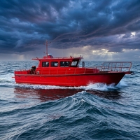 Bateau de travail en aluminium de 42 pieds à prix d'usine avec cuisine et cabine de couchage pour la pêche de loisir et les excursions touristiques