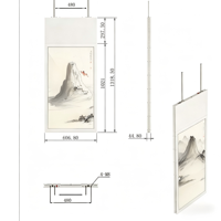 Écran d'affichage numérique OLED double face à haute luminosité pour plafond, 55/65 pouces, pour centre commercial