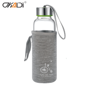 <span class=keywords><strong>500</strong></span> <span class=keywords><strong>ml</strong></span> di Alta Qualità Borosilicato di <span class=keywords><strong>Vetro</strong></span> Personalizzato Bottiglia di Acqua di <span class=keywords><strong>Vetro</strong></span> Con Custodia In Neoprene - Product Image 2