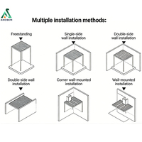 Pergola bioclimatique en aluminium à lames orientables ANCSEM pour jardin extérieur, auvent réglable, imperméable, gazebo en métal, fabrication chinoise