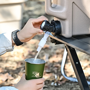 Portable Water Can Large Capacity Durable Plastic Outdoor Camping Vehicle Use Black Military Green Khaki - Product Image 3