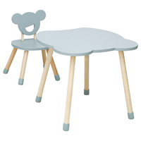 Meubles pour enfants d'âge préscolaire chaise de table en forme d'ours table et chaise de fête pour enfants en bois