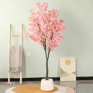 Árbol de flor de <span class=keywords><strong>cerezo</strong></span> artificial en maceta Rosa <span class=keywords><strong>Sakura</strong></span> bonsái para jardín/Decoración de Casa de Té plantas artificiales en maceta para dormitorio - Product Image 5