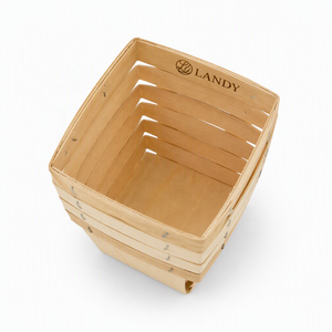 Cajas de Madera de Álamo Premium Personalizadas para Frutas y Verduras, Caja de Embalaje Ventilada y Sostenible para Bayas y Hongos - Product Image 2
