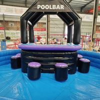 Bar de piscine gonflable en PVC pour fêtes en extérieur, protection UV, étanche, ignifuge, capacité 100-500 kg, 5-10 passagers