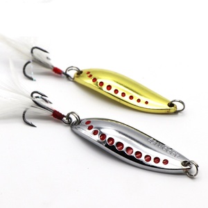 Leurre de pêche en gros pour fabricants, plume scintillante, sangsue, leurre métallique flottant, appât 5 g, bouche déformée, pour la pêche au black-bass - Product Image 1