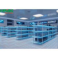 Étagères de magasin de gros, rayonnages double face pour supérettes, ligne de production avancée, partenaire grossiste