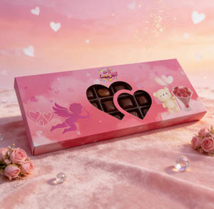 Cajas de Dulces Personalizadas con Impresión a Todo Color, Cajas de Regalo de Cartón para Dulces del Día de San Valentín con Inserto - Product Image 1