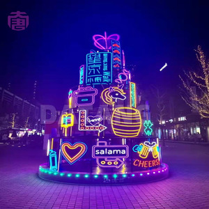 ไฟต้นคริสต์มาส LED ทรงสูง กันน้ำ สำหรับตกแต่งวันหยุด เหมาะสำหรับจัดแสดงในลานกิจกรรม สวนสาธารณะ ห้างสรรพสินค้า หรืองานเทศกาล มีจำหน่ายแล้ว - Product Image 4