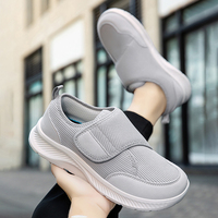 Chaussures de marche tendance à bout large pour diabétiques, baskets plates décontractées pour femmes, vulcanisées, respirantes et légères, printemps-été