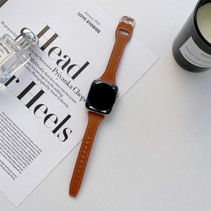 <span class=keywords><strong>Bracelet</strong></span> en <span class=keywords><strong>cuir</strong></span> véritable fin pour accessoires <span class=keywords><strong>Apple</strong></span> <span class=keywords><strong>Watch</strong></span> Série 7 8 45 mm, <span class=keywords><strong>bracelet</strong></span> de montre tendance pour femmes - Product Image 4