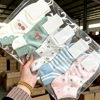 Vente en gros de chaussettes de cheville pour femmes en coton, mignonnes, respirantes, brodées, décontractées, fines, en jacquard, avec un design personnalisé