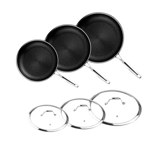 Hot Frypanmisen Stainless Steel Frying Pan Professional Cooking Pans Double Sided Non-stick Frying Pan