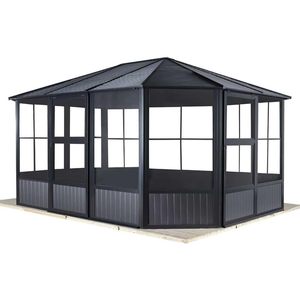 โซแจ็ก โอ๊คทอแกลอล อลูมิเนียม ขนาด 12' x 15' พร้อมกระจกนิรภัยและมุ้งกันยุง สำหรับใช้เป็นห้องอาบแดด - Product Image 1