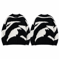 Pull-over tricoté 100 % polyester 7GG à col ras du cou et manches longues, coupe ample, pour homme, collection Printemps – Échantillons disponibles, directement de l'usine