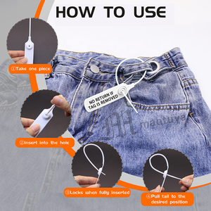 Biểu tượng tùy chỉnh con dấu nhựa tag cho quần áo giày may Zip Tie tag - Product Image 4