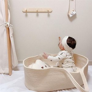 Cesta Moisés Portátil Genérica de Cuerda de Algodón con Tamaño Estándar <span class=keywords><strong>para</strong></span> Cambio de Pañales de Bebé Recién Nacido - Product Image 6