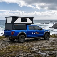 Huntoo – Coque de camping-car escamotable de qualité commerciale pour flotte de location, topper rigide pliable pour pick-up, idéal pour l'aventure tout-terrain