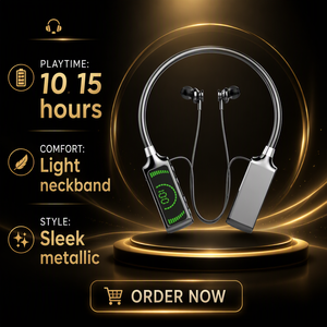 หูฟังไร้สายแบบคล้องคอ รุ่น F10 สีเงิน <span class=keywords><strong>ราคา</strong></span>โรงงาน BT5.4 เล่นได้ 10-15 ชั่วโมง สนทนาได้ 11 ชั่วโมง ช่องเสียบ Type-C เสียงสเตอริโอ เบสหนัก เหมาะสำหรับออกกำลังกาย - Product Image 6