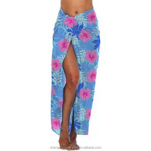 USA Hawaii tùy chỉnh in thiết kế nóng bán 100% Rayon sarong pareo bãi biển khăn & áo tắm coverup váy & phong <span class=keywords><strong>c</strong></span>ách Bikini Bìa up - Product Image 6