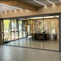 Cloison en verre double vitrage MARCO, 60 mm d'épaisseur, cadre en aluminium, grand panneau en verre trempé pour bureau, salle de thé