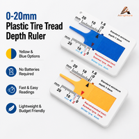 Jauge de profondeur de bande de roulement de pneu DIY 0-20 mm, indicateur de limite d'usure, erreur de 0,1 mm, option OEM, outil de mesure manuel en plastique pour