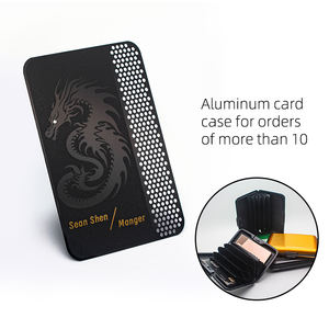 Tùy Chỉnh Sang Trọng Vàng Đen Khắc Thẻ Kinh Doanh 0.8Mm Sáng Bóng Dày Thép Không Gỉ Logo Thăng Hoa Trống Chết Cắt Mạ Quà Tặng - Product Image 3