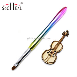 Professionnel Ombre En Plastique Poignée ultra Mince Décapant Brosse <span class=keywords><strong>Gel</strong></span> Incliné Ovale Plat Ombre 3D Nail at Brush pour Nail Art Design - Product Image 5