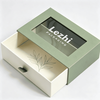 Scatola Regalo in Carta Kraft Riciclata con Finestra, Confezione Rigida con Cassetto, Prezzo Diretto di Fabbrica